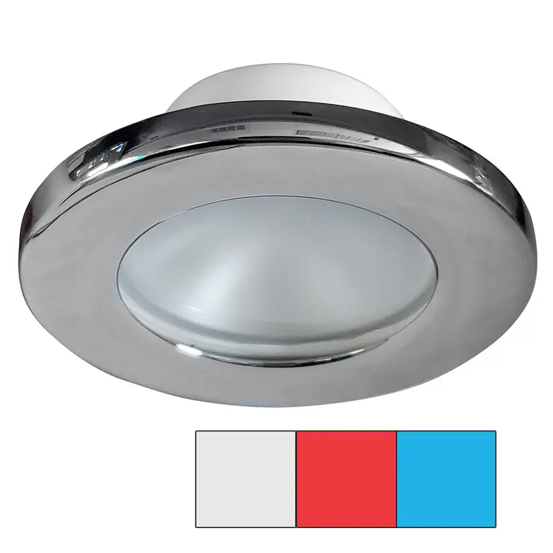 I2Systems Apeiron A3120 Screw-Mount Tri-Color Light – Red/Cool White/Blue, Chrome Finish 1