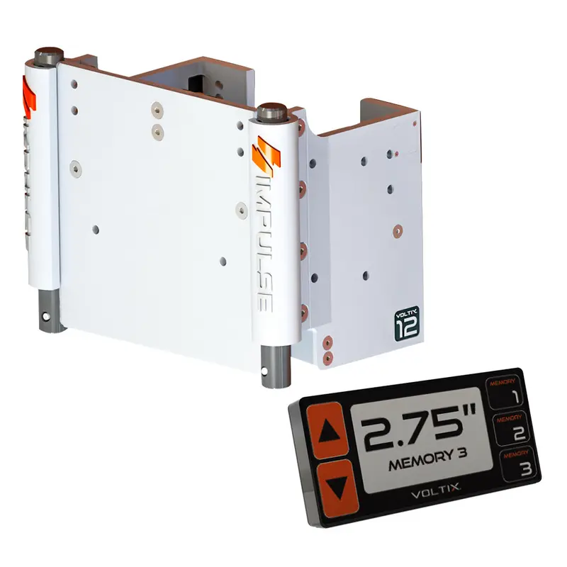 Impulse Xl 12-Inch Electric Jack Plate With Smart Control & White Cerakote Finish [75081-W] 1