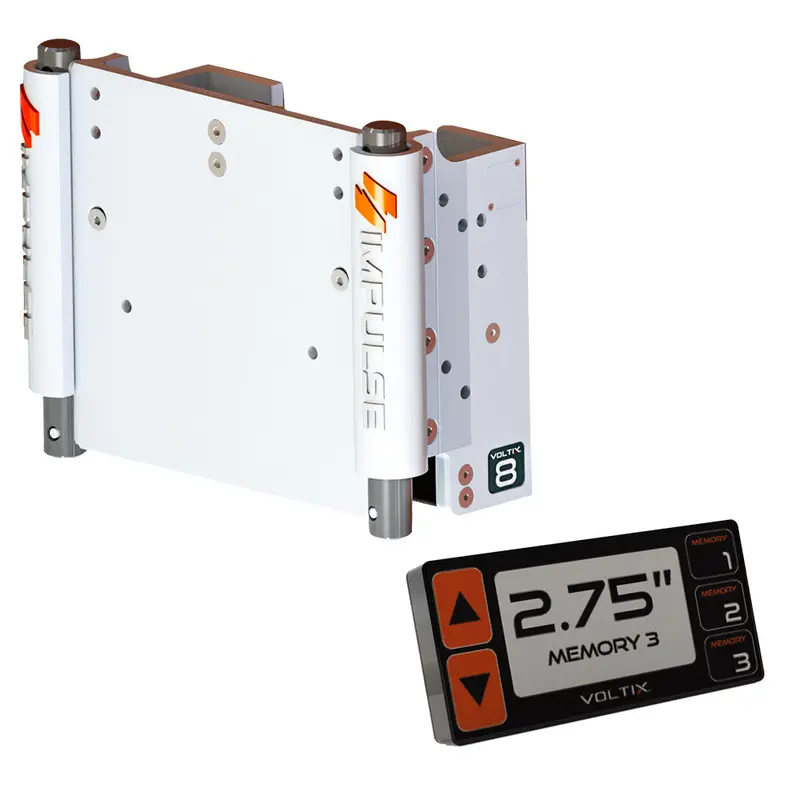 Impulse Xl 8-Inch Setback Electric Jack Plate With Smart Control & White Cerakote [75061-W] 1