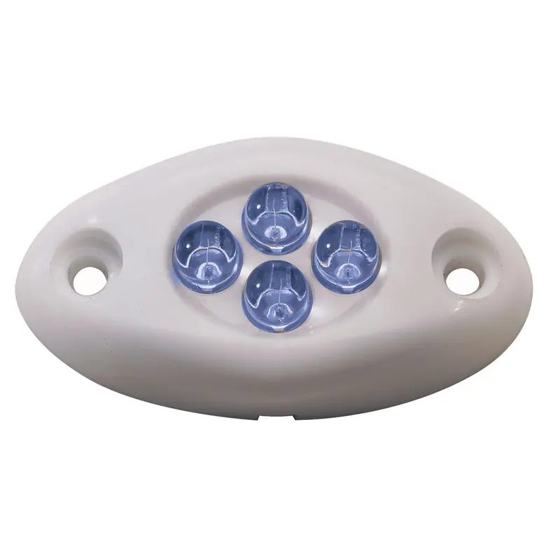 Innovative 4-Led Surface-Mount Courtesy Light – Blue Leds, White Housing 1