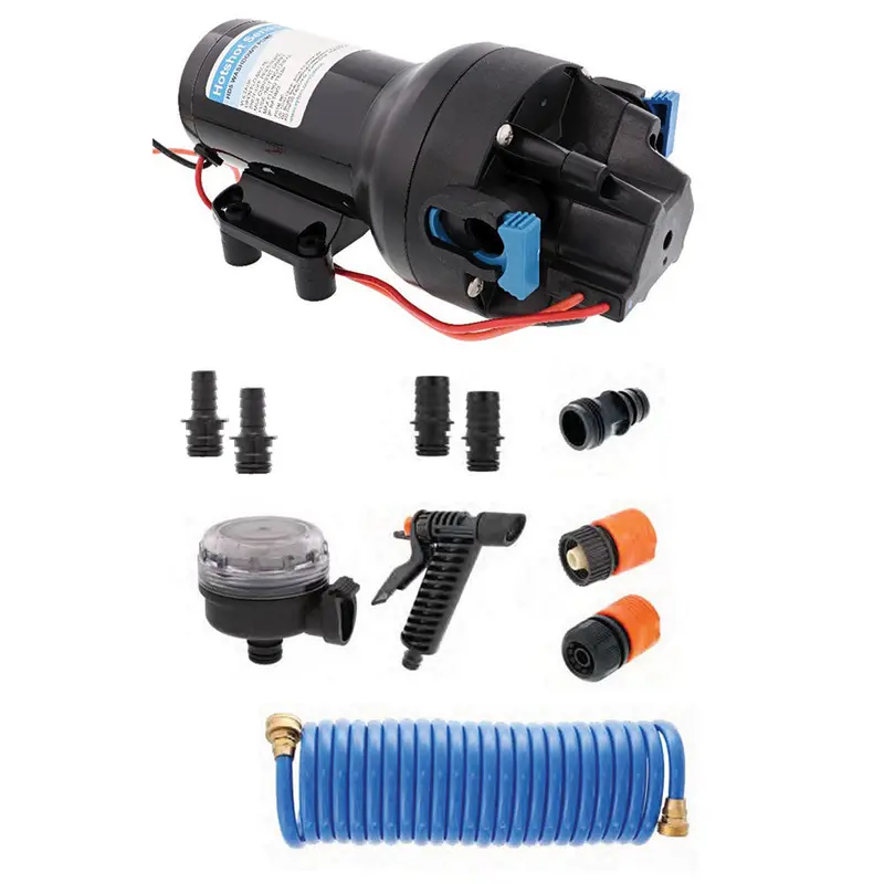 Jabsco Hotshot Hd5 12V Washdown Pump Kit – 5 Gpm, 70 Psi, 25-Foot Hose Reel 1