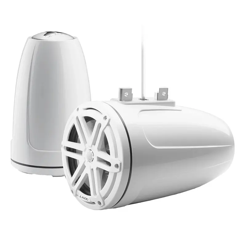 Jl Audio M3-770Etxv3-Gw-S-Gw: 7.7" Enclosed Tower Coaxial System With Gloss White Sport Grille (No Leds) 1
