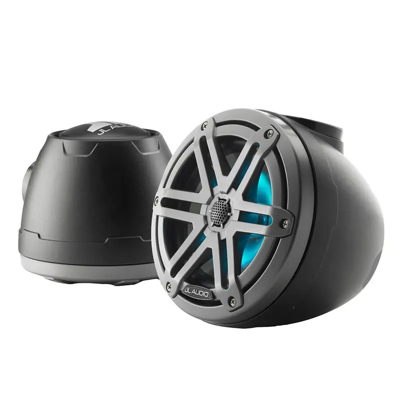 Jl Audio M3 Vex 6.5" Rgb Led Enclosed Coaxial Speakers With Gray Metallic Grilles 1