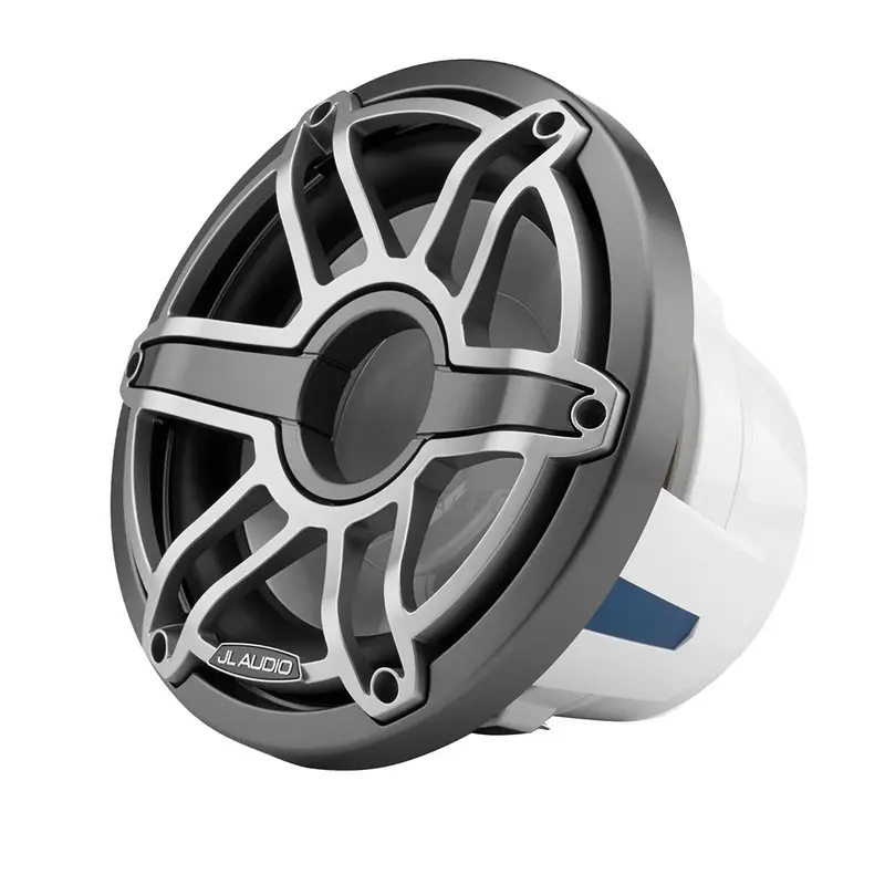 Jl Audio M6-10W-S-Gmti-4 10" Marine Subwoofer With Titanium Sport Grille And High-Efficiency Woofer Design 1