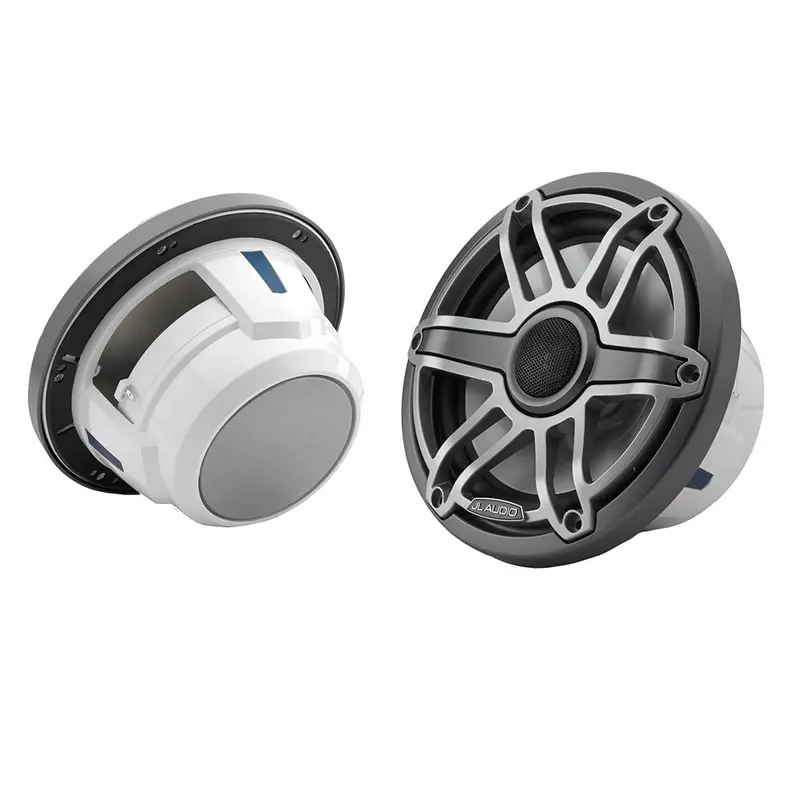 Jl Audio M6-770X-S-Gmti: 7.7" Marine Coaxial Speakers With Titanium Sport Grille (No Leds) 1