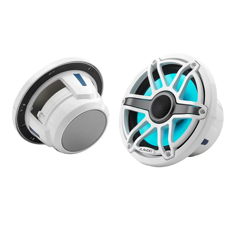 Jl Audio M6-770X-S-Gwgw-I: 7.7" Marine Coaxial Speakers With Gloss White Sport Grille & Transflective Led Lighting 1
