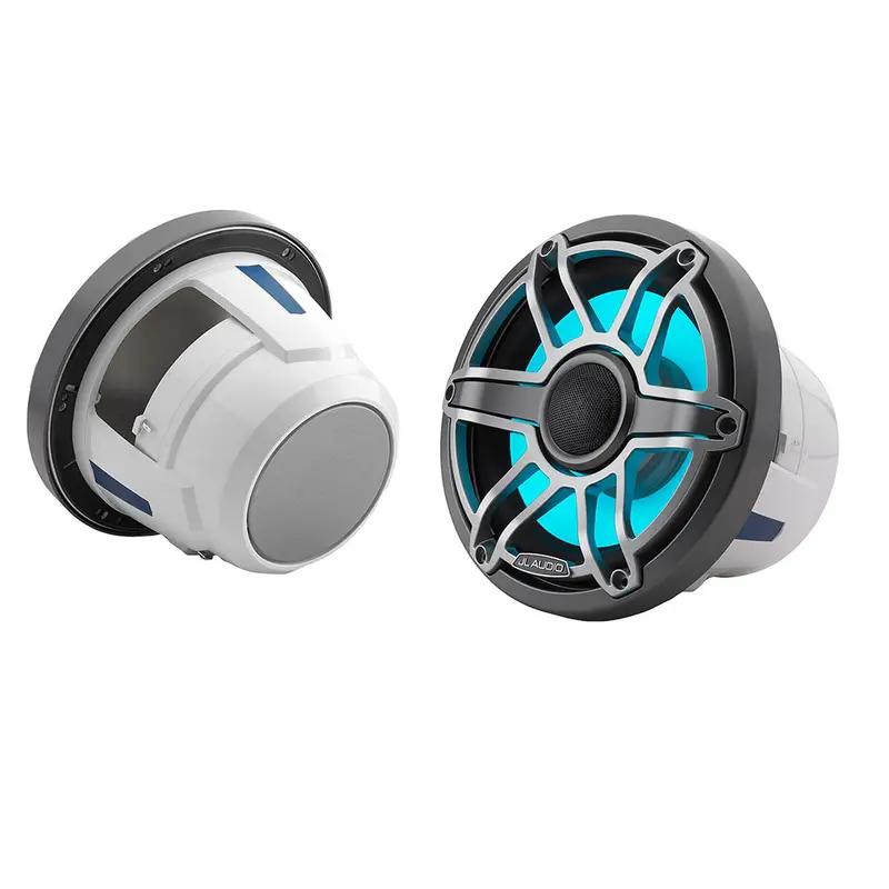 Jl Audio M6-880X-S-Gmti-I 8.8" Marine Coaxial Speakers With Titanium Sport Grille & Transflective Led Lighting 1