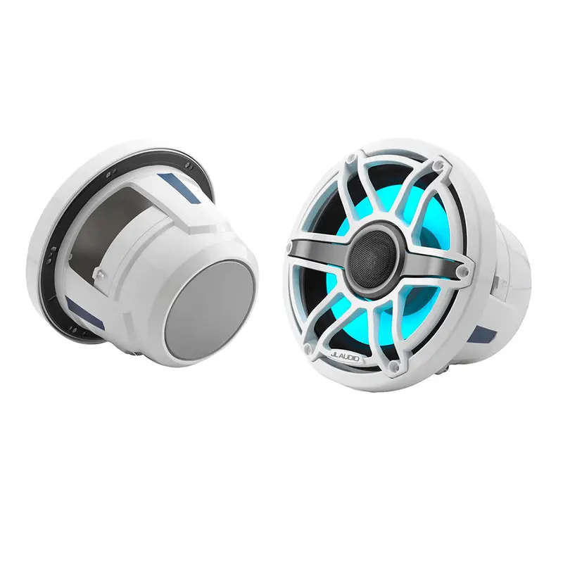 Jl Audio M6-880X-S-Gwgw-I 8.8" Marine Coaxial Speakers With Gloss White Sport Grille & Transflective Led Lighting 1