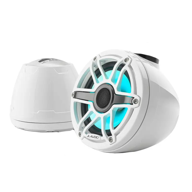 Jl Audio M6 Vex 6.5" Rgb Led Enclosed Coaxial Speakers With White Sports Grilles 1