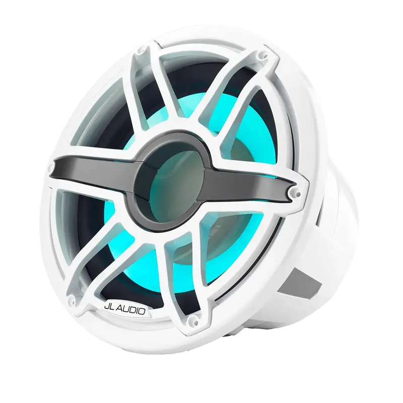Jl Audio M7-12Ib-S-Gwgw-I-4 12" Marine Subwoofer With Gloss White Sport Grille And Transflective Led Lighting 1
