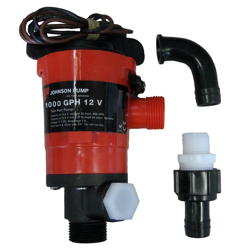 Johnson Pump 12V Twin-Port 1000 Gph Livewell Aerator – Model 48903 1
