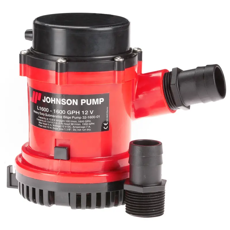 Johnson Pump 1600 Gph Bilge Pump – 1-1/8" Hose Outlet, 12V [16004-00] 1