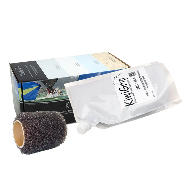 Kiwigrip Single 1L Non-Slip Coating Pouch – Grey With 4" Roller [Kg-1Gp-R] 1