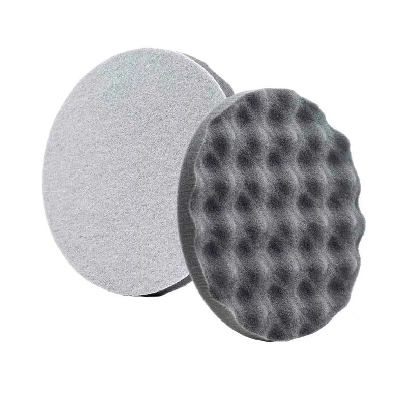 Lake Country Black Waffle Pro Finishing Pad – 8" × 7/8", 2-Pack 1