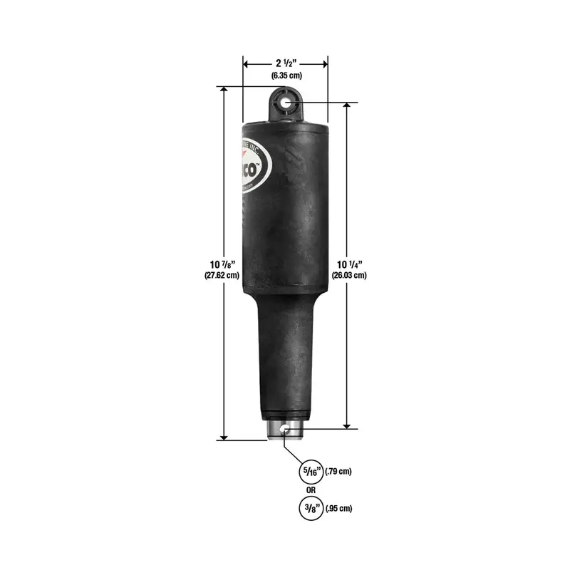 Lenco 101Xds Short Extreme Duty 12V Actuator – 2.25-Inch Stroke With 3/8" Hardware – 15058-001 1