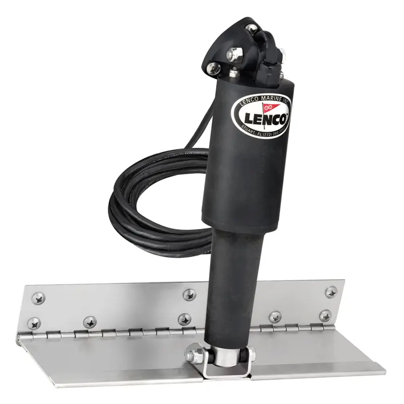 Lenco Space-Saving 4" X 12" Trim Tab Kit – 12V, Standard Finish & Actuator, Model 15125-101 1