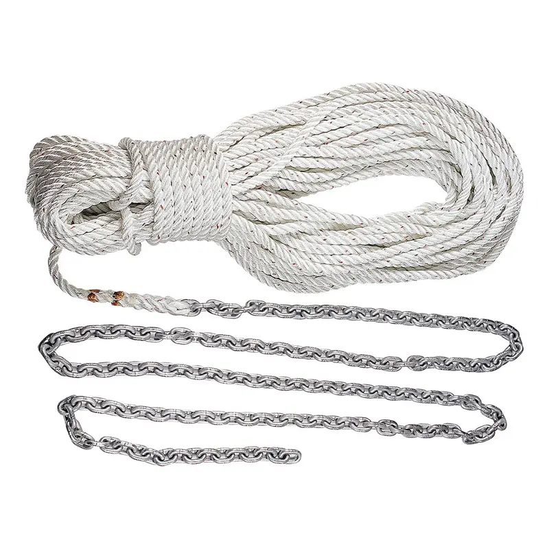 Lewmar Standard Anchor Rode – 15' G4 Chain + 200' 1/2" Rope + Shackle 1