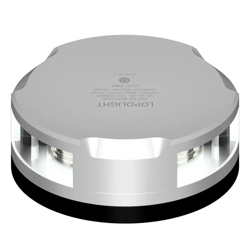 Lopolight 2-Nautical-Mile All-Round Anchor Light With Silver Housing And Fixed Mount 1