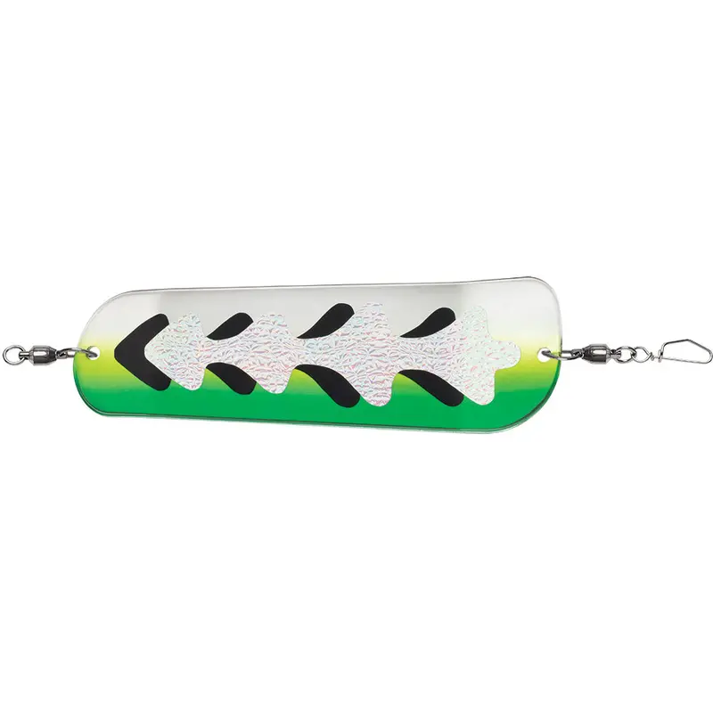 Luhr-Jensen 11" Money Roll Flasher – Glow Biohazard Design 1