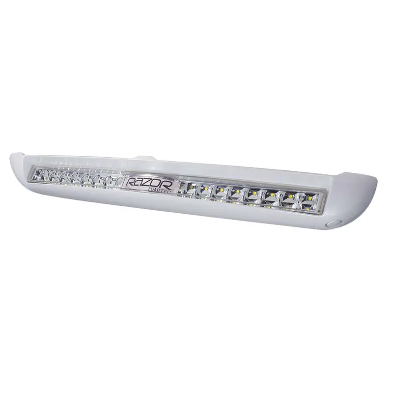 Lumitec Razor Light Bar – Flood Beam, White Housing With Inverted Logo 1