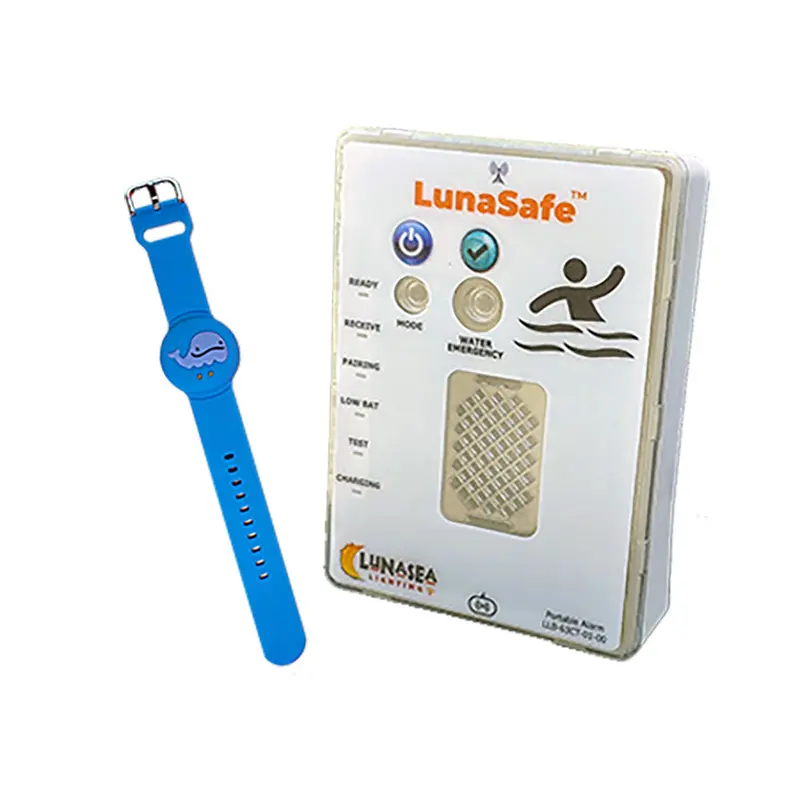 Lunasea Water-Activated Rf Safety Transmitter With Rechargeable Blue Alarm Receiver [Llb-64Bl-02-K2] 1