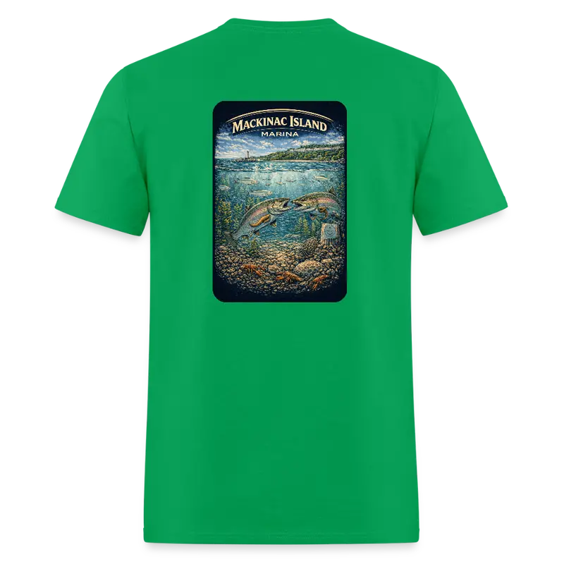 Mackinac Island Marina T-Shirt | Michigan Great Lakes Nautical Apparel 1