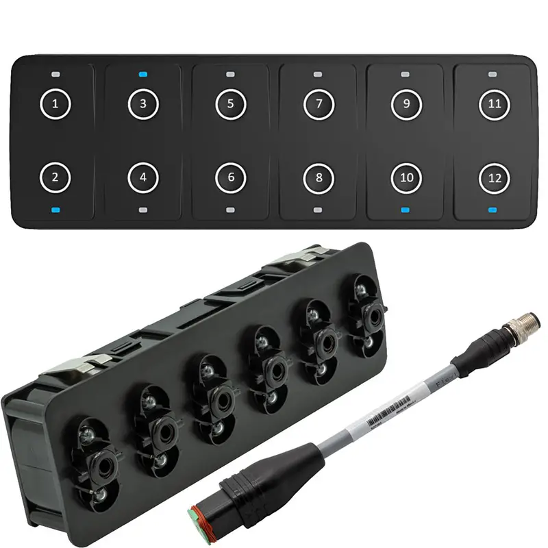 Maretron Ckm12 Keypad With Horizontal-Mount Nmea 2000 Adapter (0.2M) 1