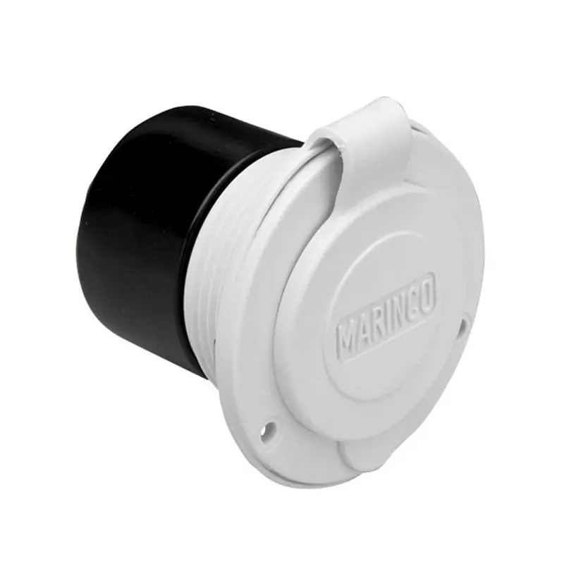 Marinco 15A Onboard Ac Charging Inlet – Front-Mount Design, 125V, White Housing (Model 150Bbiw) 1