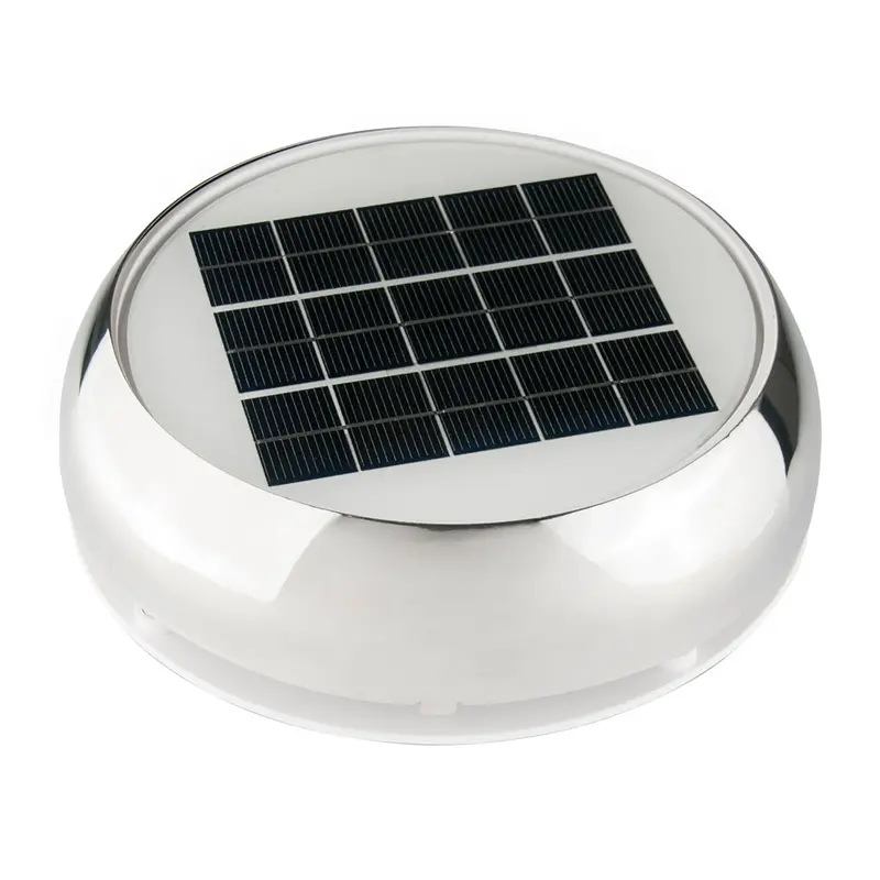 Marinco 4-Inch Solar-Powered Day/Night Vent – Stainless Steel Construction [N20804S] 1