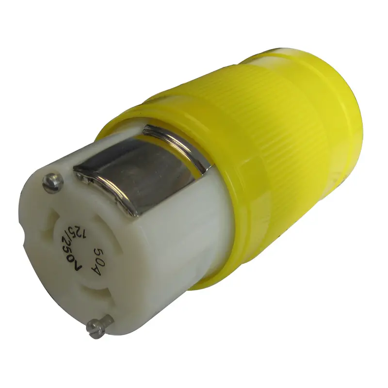 Marinco 50A Locking Connector – 125/250V Twist-Lock Female Inlet (6364Crn) 1