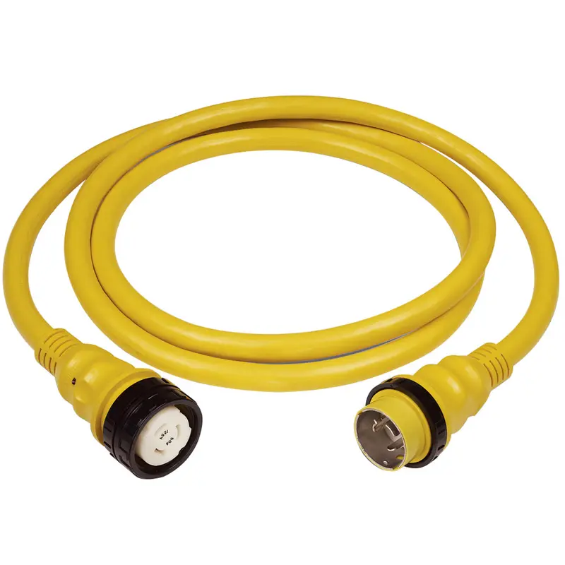 Marinco 50A Marine Power Cable – 25-Foot, 125/250V, Yellow Jacket (Model 6152Spp-25) 1