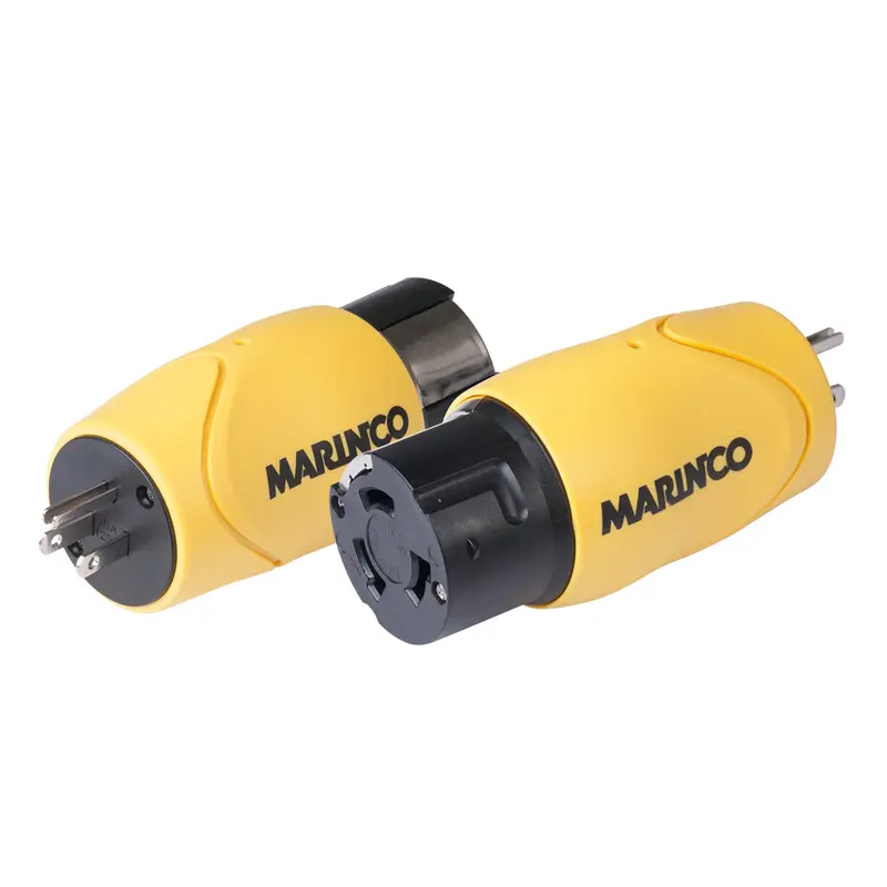 Marinco Straight-Blade To Twist-Lock Adapter – 15A Male To 50A 125/250V Female (Model S15-504) 1