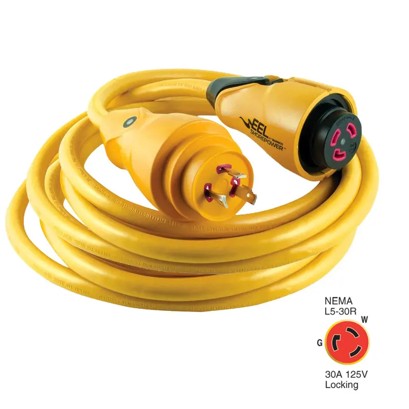 Marinco Yellow 25-Foot 30A 125V Shore Power Cord – Model Cs30-25 1