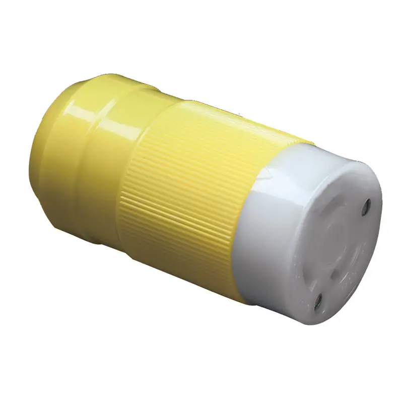 Marinco Yellow 50A 125V Locking Female Connector – Model 6360Crn 1