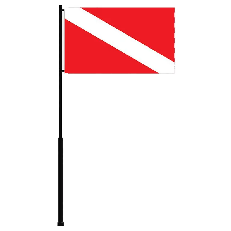 Mate 36-Inch Flag Pole With Dive Flag 1