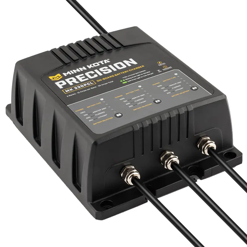 Minn Kota Mk-330 Onboard Li-Compatible Precision Charger – 3-Bank, 10A Each [1833301] 1