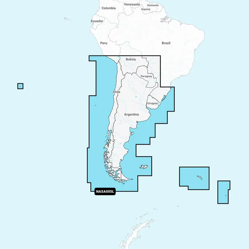 Navionics+ Chart Card For Chile, Argentina & Easter Island – Model Nasa005L (010-C1365-30) 1
