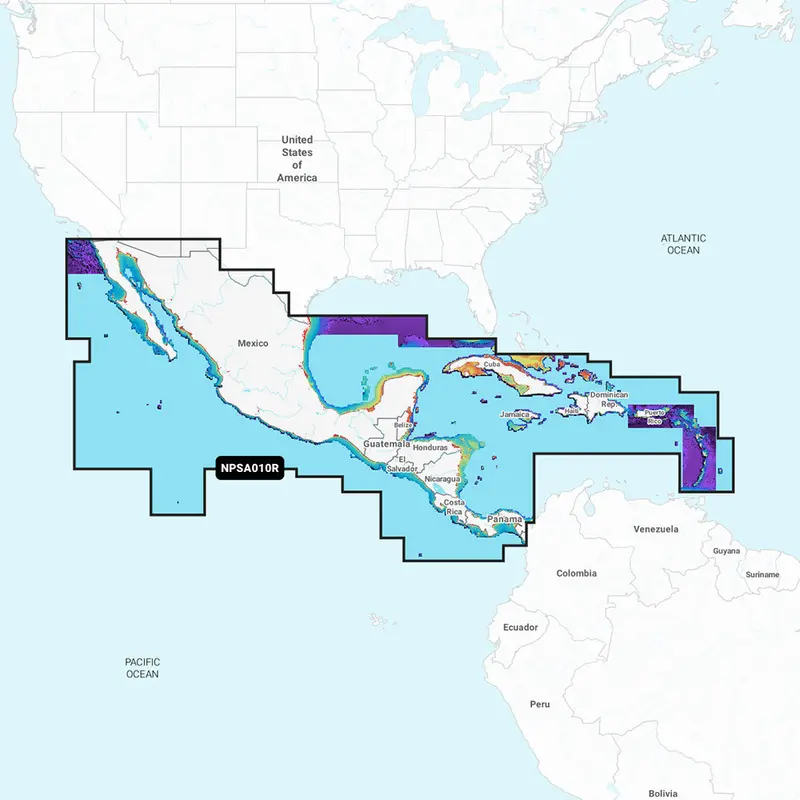 Navionics Platinum+ Central America & Caribbean Chart Card – Npsa010R (010-C1459-40) 1