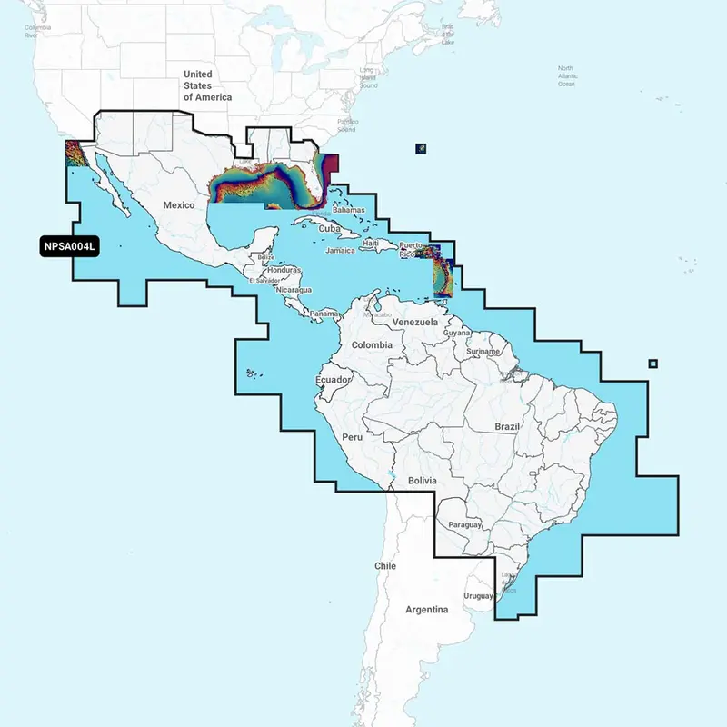 Navionics Platinum+ Chart Card For Mexico, Caribbean & Brazil – Model Npsa004L (010-C1364-40) 1