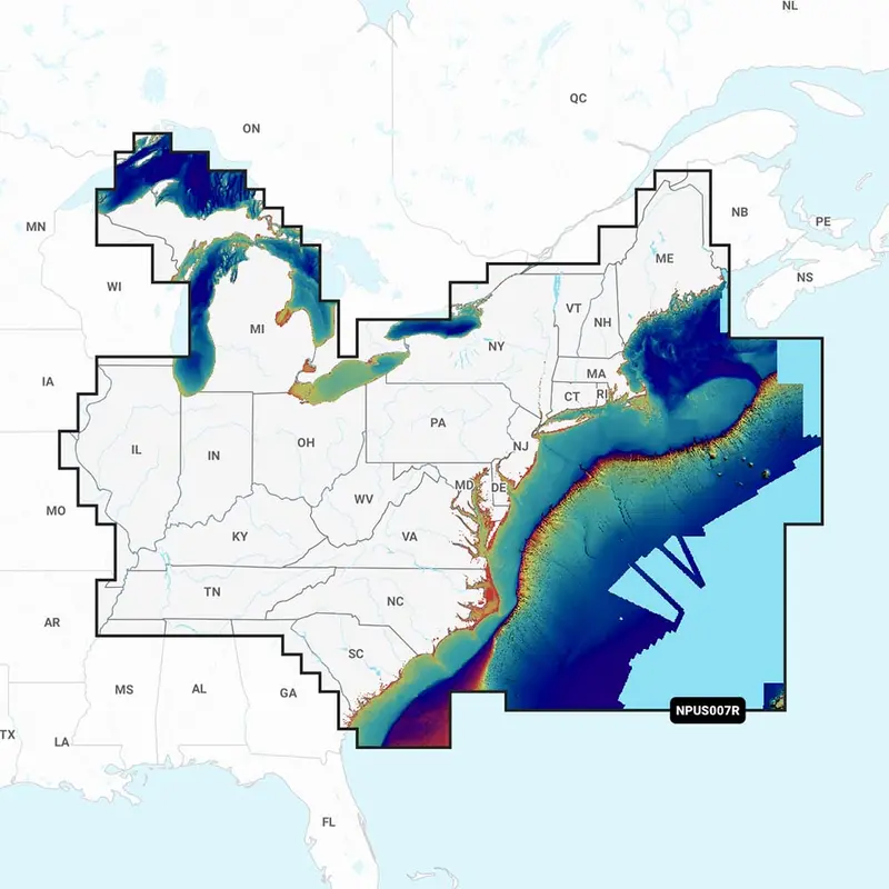 Navionics Platinum+ Chart Card For U.S. East Coast – Model Npus007R (010-C1370-40) 1