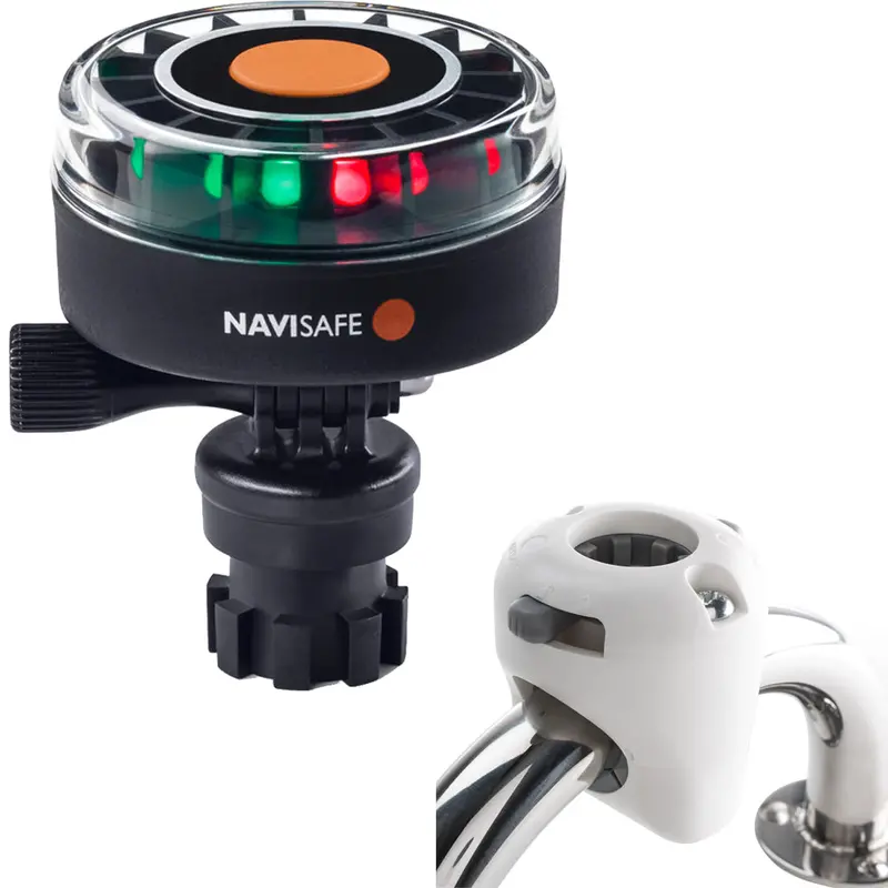 Navisafe Navilight 2Nm Tricolor Led Navigation Light With Rail Mount And White Housing [340Kit3] 1