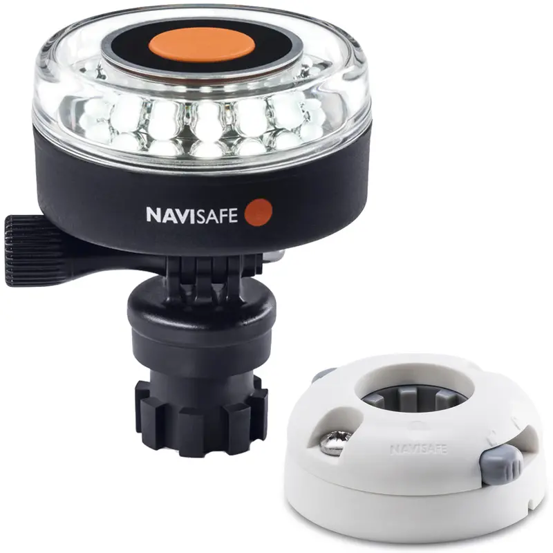 Navisafe Navilight 360° White Marine Light – 2Nm With Horizontal Navimount Base (White) [040Kit5] 1