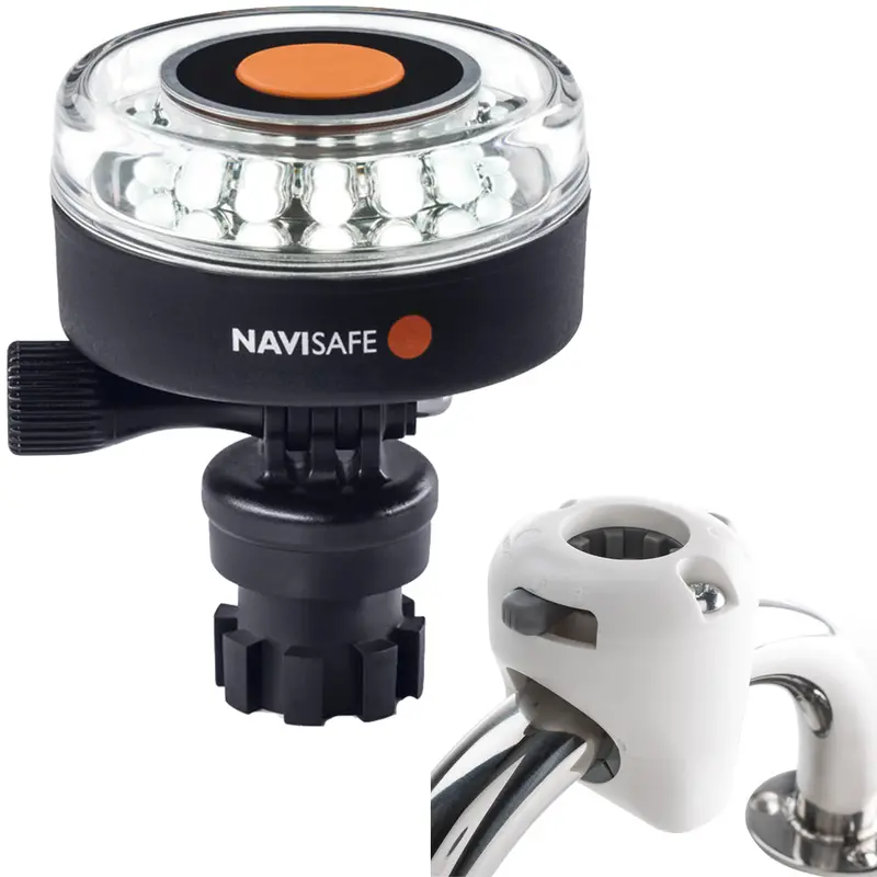 Navisafe Navilight 360° White Marine Light – 2Nm With Rail-Mount Navimount Base (White) [040Kit3] 1