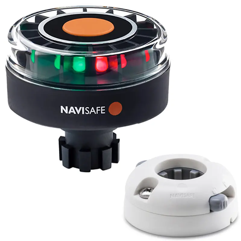 Navisafe Navilight Tricolor 2Nm Led Navigation Light With Horizontal Navibolt Mount And White Housing [342Kiit5] 1