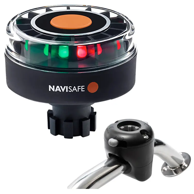 Navisafe Navilight Tricolor 2Nm Led Navigation Light With Rail Mount And Black Housing [342Kit] 1