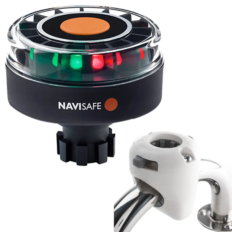 Navisafe Navilight Tricolor 2Nm Led Navigation Light With Rail Mount And White Housing [342Kit3] 1
