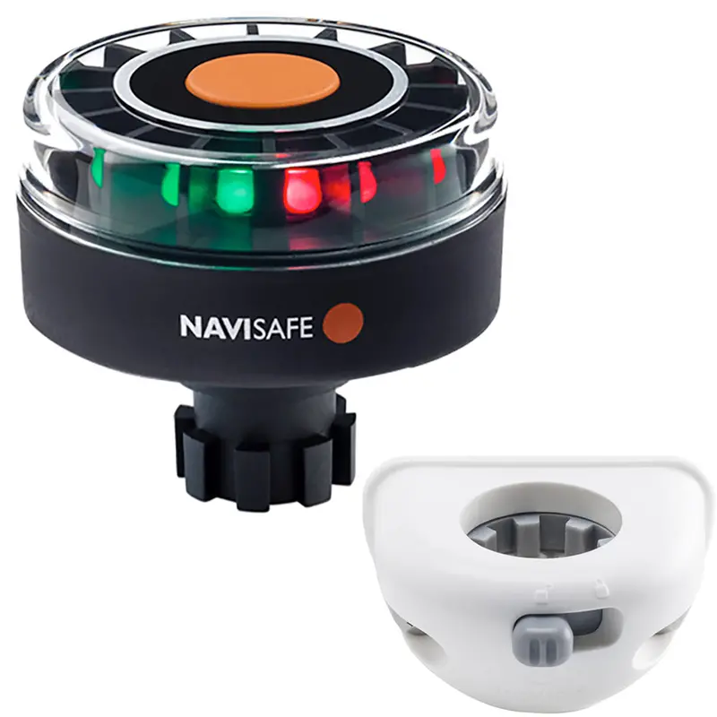 Navisafe Navilight Tricolor 2Nm Led Navigation Light With Vertical Navibolt Mount And White Housing [342Kit6] 1