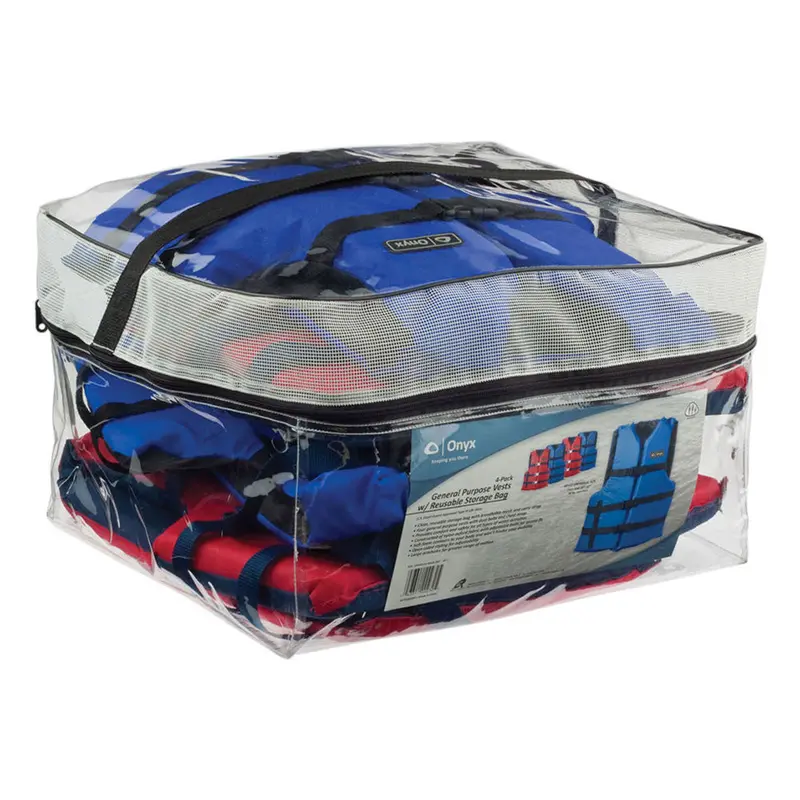 Onyx Adult General-Purpose Life Vests – 4-Pack (2 Red + 2 Blue) 1