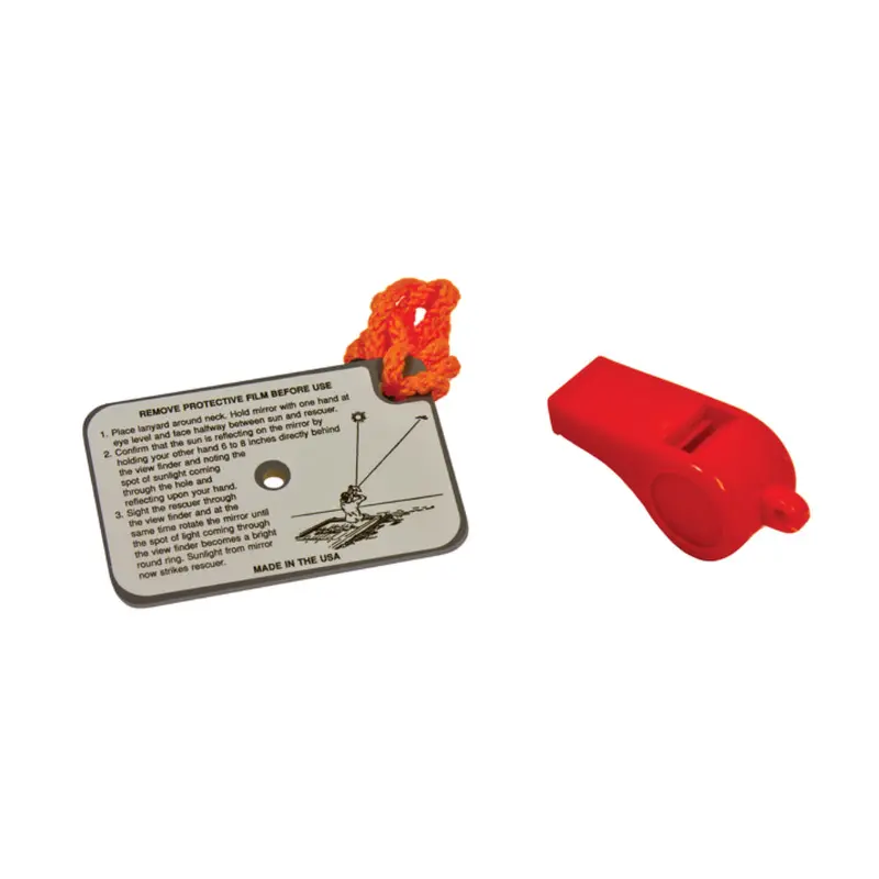 Orion Dual-Function Safety Whistle And Compact Rearview Mirror Kit [744] 1