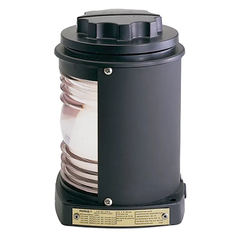 Perko 1129A00Blk Black Plastic Stern Light With Gray-Tinted Lens 1